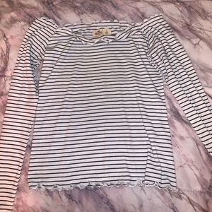 Off Shoulder Striped Top